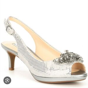 ALEX MARIE MARLA RHINESTONE New BEADED CEYLON leather PUMP HEEL SHOE 9.5 M